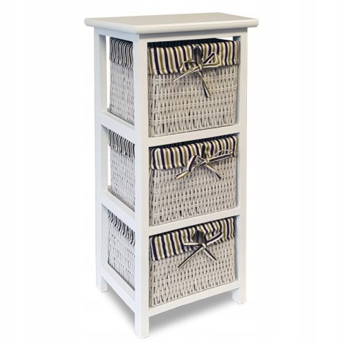 Kupaonska polica za pohranu Wide Decor, bijela, dimenzija 27 x 28 x 71 cm