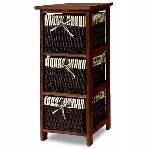 Kupaonska komoda sa 3 košare Wide Decor, smeđa