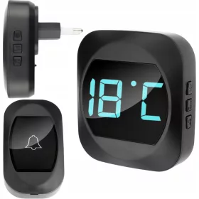 Bežično zvono s ekranom temperature IP44 280M 10dB