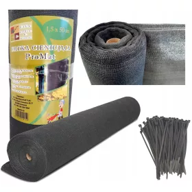 Gala mreža za zasjenjivanje 1,5x50 m grafitna