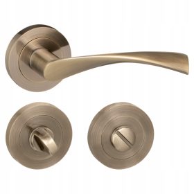   Gamar unutarnja ručka Kratka, Okrugla ploča, stražnja ploča s WC bravom, stražnja ploča s rupom za ključ, stražnja ploča s rupom za umetak