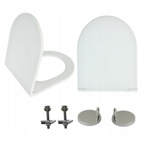   Estiva Premium WC daska WHITE MATT, bijela duroplastna WC daska s mekanim zatvaranjem, oblik "U"