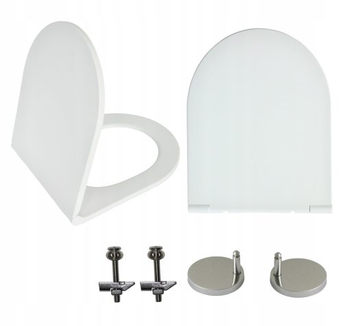 Estiva Premium WC daska WHITE MATT, bijela duroplastna WC daska s mekanim zatvaranjem, oblik "U"