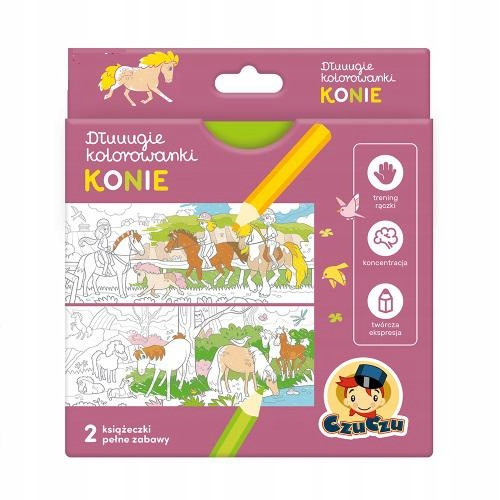 Duge bojanke za djecu - Konji kolektivni rad 4+