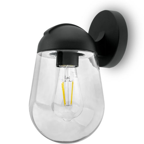 Vrtna zidna svjetiljka Lumiled Ovalis Graphite E27 12 W