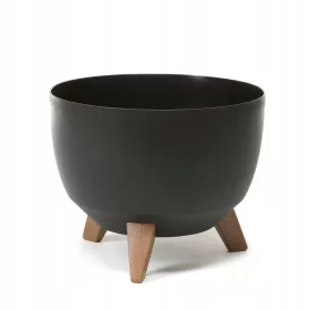    Lamela posuda za cvijeće 40 cm x 40 x 25 cm promjer 40 cm plastična crna