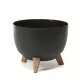  Lamela posuda za cvijeće 40 cm x 40 x 25 cm promjer 40 cm plastična crna