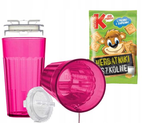  Reflo Nelomljiva šalica za učenje pijenja s umetkom + Kubuś keksi s maslacem 30 g
