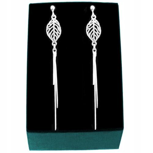 ELEGANTNI SREBRNI NAKIT - DUGE AŽURIRANE NAUŠNICE 925 SREBRO