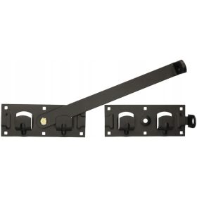 Zasun za kapije dvokrilne 430 mm crni rygiel