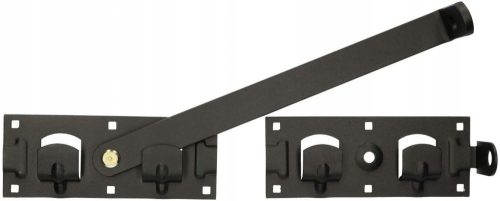Zasun za kapije dvokrilne 430 mm crni rygiel