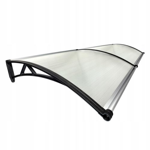 Nadstrešnica za vrata s olukom Metal-guma 200x90x22 cm