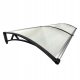 Nadstrešnica za vrata s olukom Metal-guma 200x90x22 cm
