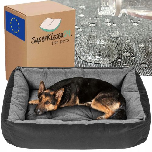 Superkrevet24 kauč za pse nijanse sive 120 cm x 90 cm