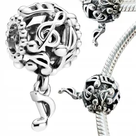    CHARMS Privjesak Note Volim glazbene note Visoka kvaliteta s925