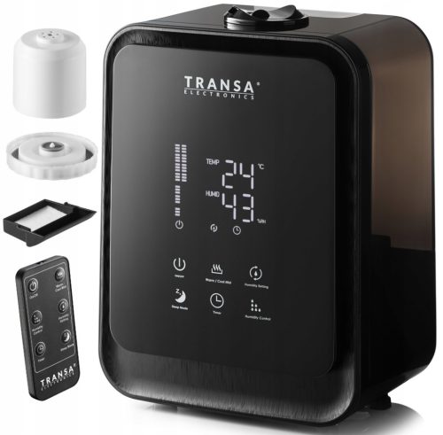 Ionizator zraka AquaMist Transa Electronics® 40 W 4,5 l crni