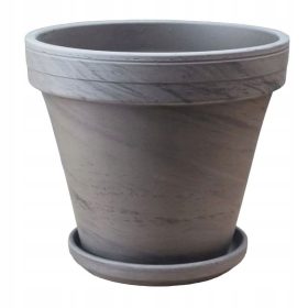    Spang teglica za cvijeće 20 cm x 20 x 17,6 cm promjer 20 cm keramika grafit, nijanse sive i srebrne, višebojna