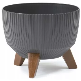    Lamela posuda za cvijeće 29 cm x 29 x 18 cm promjer 29 cm plastična grafitna