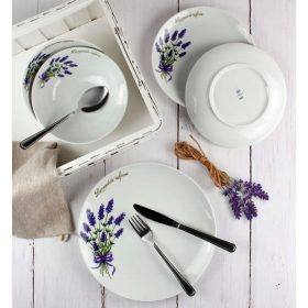 Lubiana Lawenda 18 kom. Porculanski Set za Jelo i Kavu