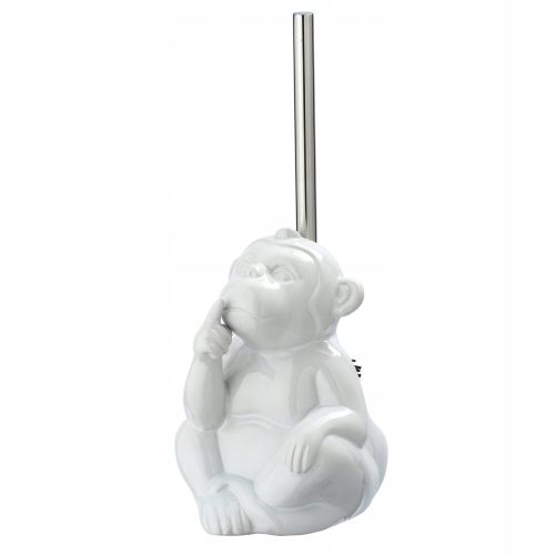 Wenko Monkey Quiet wc četka s drškom, bijela keramika