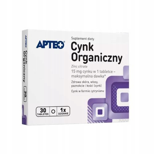 Apteo organski cink dodatak prehrani, 30 tableta