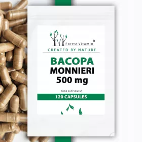   Forest Vitamin® Bakopa Monnieri 500mg - 120 Kapsula: Poboljšajte Koncentraciju i Memoriju