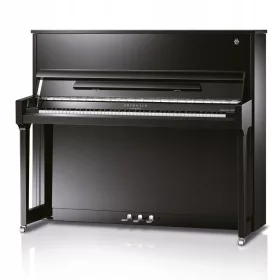   Fridolin Schimmel F130 Klavir s tradicionalnim dizajnom crnog sjaja i krom detaljima
