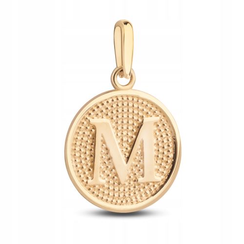  UNIKATNI ZLATNI PRIVJESAK MEDALJA SLOVO M 585