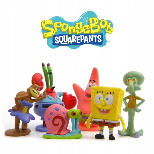 SPUŽVA BOB Skockani figurice, set od 6 komada