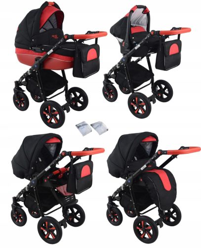 Kolica za bebe 3u1 Patuljak NEXXO crna RED SPORT