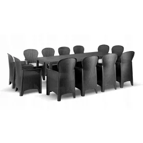 Vrtni set Queen Folia 12 osoba Antracit