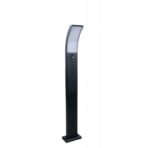 Pravokutna LED vrtne svjetiljka s senzorom, crni, 56 cm