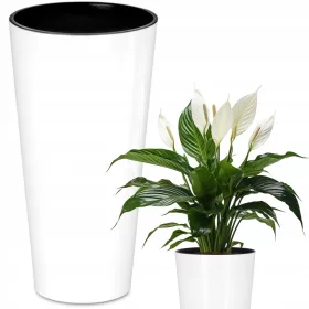  Deco4Home saksija 25 cm x 25 x 48 cm, bijela plastika