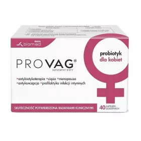   Provag 40 kapsula za oralnu upotrebu za intimne infekcije PROVAG® kapsule sadrže 3 poljska soja mliječnih kiselina s dokazanim povoljnim svojstvima u znanstven
