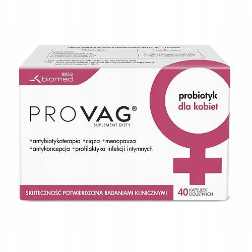 Provag 40 kapsula za oralnu upotrebu za intimne infekcije PROVAG® kapsule sadrže 3 poljska soja mliječnih kiselina s dokazanim povoljnim svojstvima u znanstven