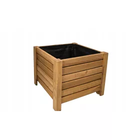    Saksija Drvene kutije 38 cm x 38 x 30 cm drvene nijanse žute i zlatne