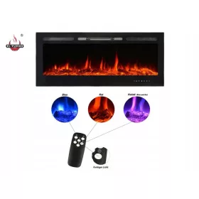   Električni zidni kamin El Fuego crni 1800 W 128 x 54,5 x 14 cm