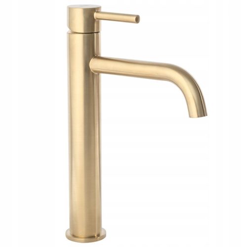 Baterija za umivaonik LUNGO LIGHT GOLD MAT SZCZOTKOWANA WYSOKA