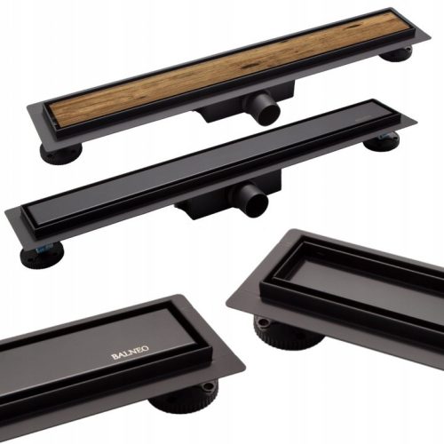 Balneo Next Black linearni odvod 60 cm