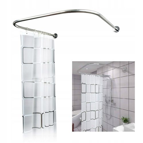 Tuš šipka za tuširanje Whitedream 80-130 x 0 mm crna