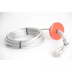  Uže Pocinčana čelična sajla 6mm -19x7-12m + kuka