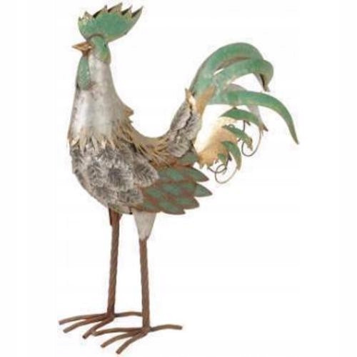 Zelena metalna ukrasna figura pijetla