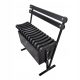 Klupa s velikim metalnim naslonom 80 x 25 cm