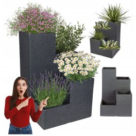  THK tegla za cvijeće 60 cm x 40 x 59 cm grafit beton