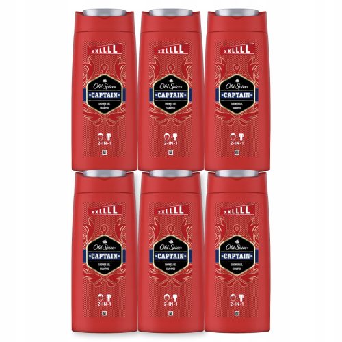 Old Spice Kapetan Gel za tuširanje i šampon za muškarce 6x675 ml