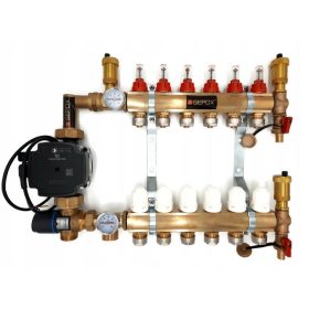   Gepox 4-sekcijski razdjelnik s crpnom grupom za podno grijanje 2,5Kvs