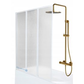   Trodijelni paravan za kadu KFA Armatura 120 x 139 cm mliječni