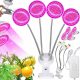 LAMPA ZA UZGOJ BILJAKA S LED SVJETLIMA 800LED 80W 1100LM 4 GLOWICE
