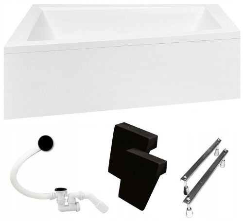 Besco Intima Duo asimetrična akrilna kada 180x125 cm sa oblogom i automatskim sifonom