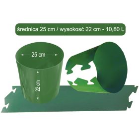  Cvjetnica za uzgoj povrća na kopču, 25x22 cm, zelena